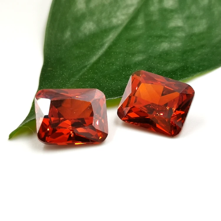 

Redleaf Jewerly Synthetic Cubic Zirconia Gemstone Octagon Garnet CZ Stone