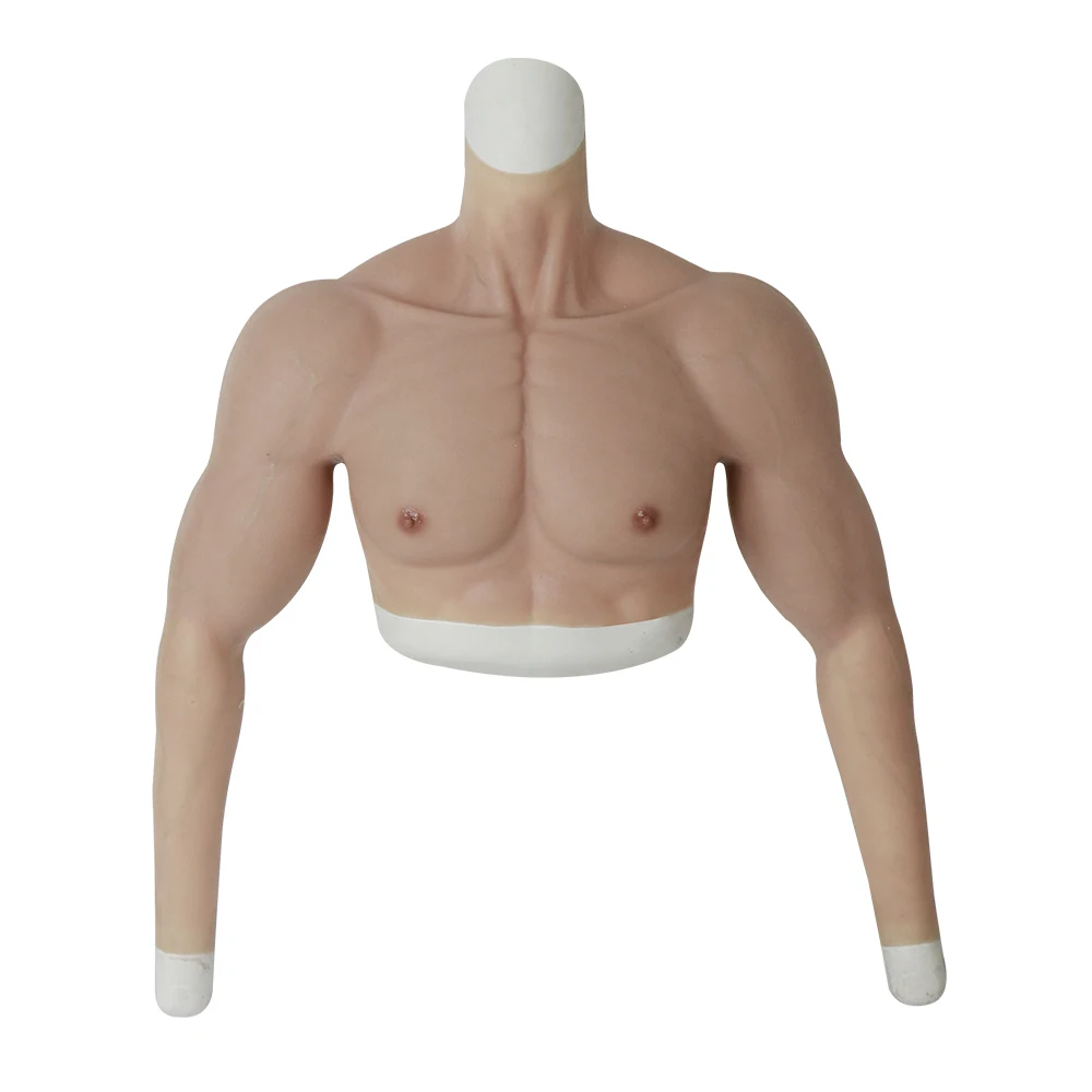 

KnowU Upgraded Short Macho Silicone Muscle Suit Costume with Realistic Chest Muscle and Arm for Cosplay Costume Anime Masquerade, 4 colors