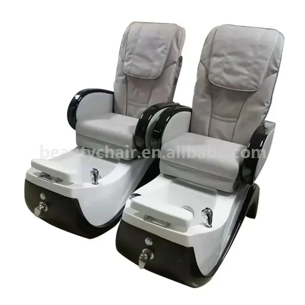 

Professional Nail Salon white Whirlpool foot massage pipeless pedicure chair, Optional