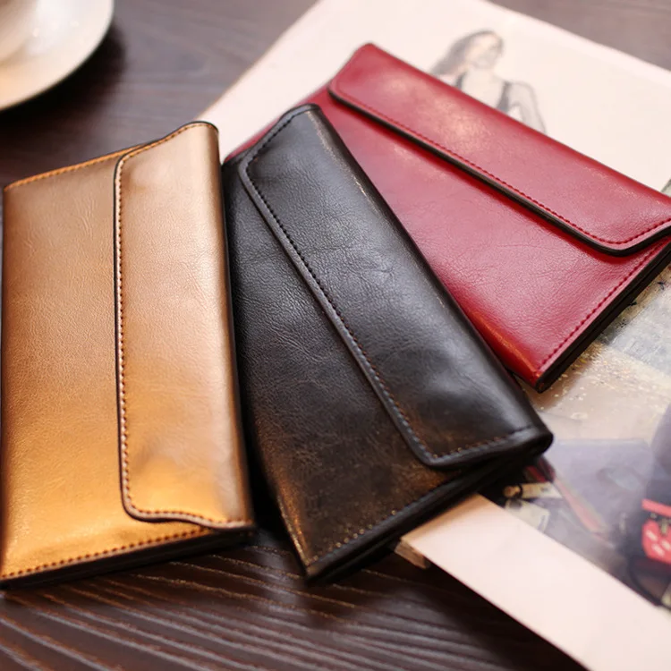 

2021 New long purse women geniune leather wallet designer cowhide money card ladies wallet supplier wholesale