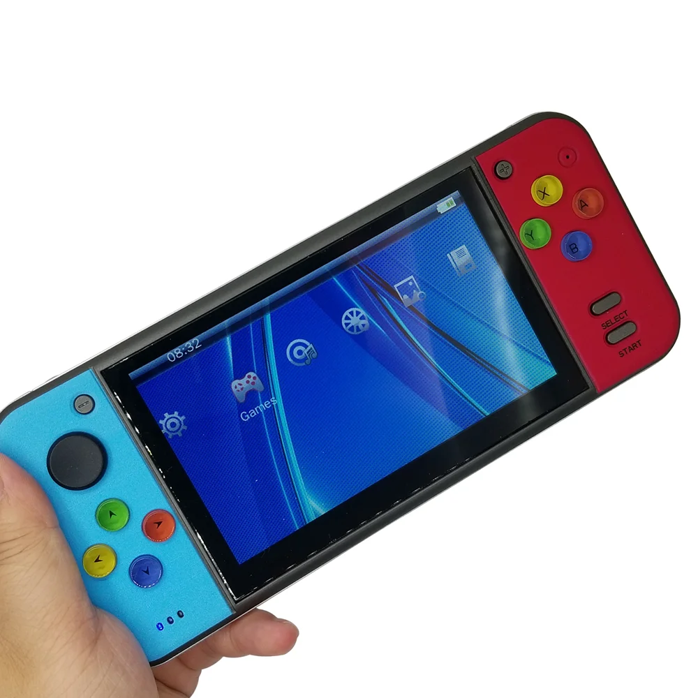 

Top Brand Handheld 5 inch Portable Game Console 8G/40G with 2000 free games Arcade Video Game Machine support Hd-mi TV Out, Red blue