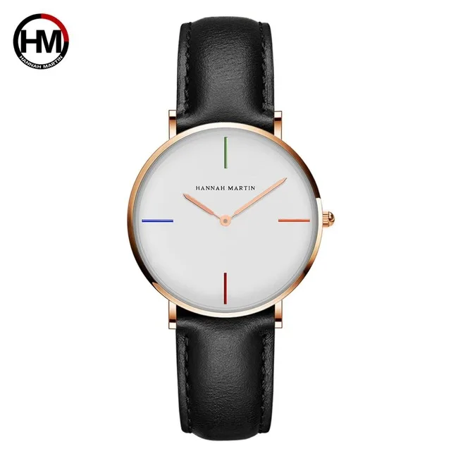 

Hannah Martin 4C New design ladies quartz watches color dial simple stylish fashion branded wrist watches for girls
