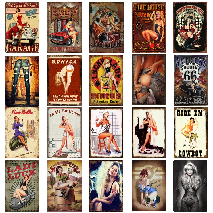 vintage pin up tin sign.jpg