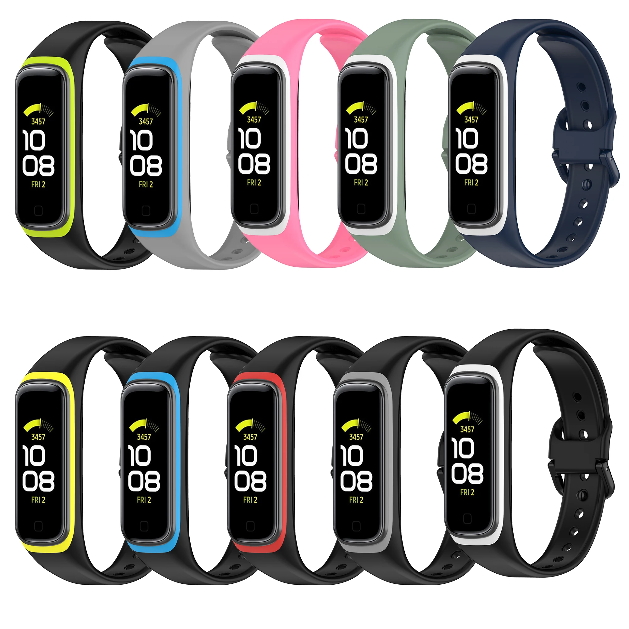 

Tschick Silicone Bracelet Band for Samsung Galaxy Fit 2 SM-R220 Watchband Wrist Strap Sport Replacement Band for Galaxy Fit2, Multi-color optional or customized
