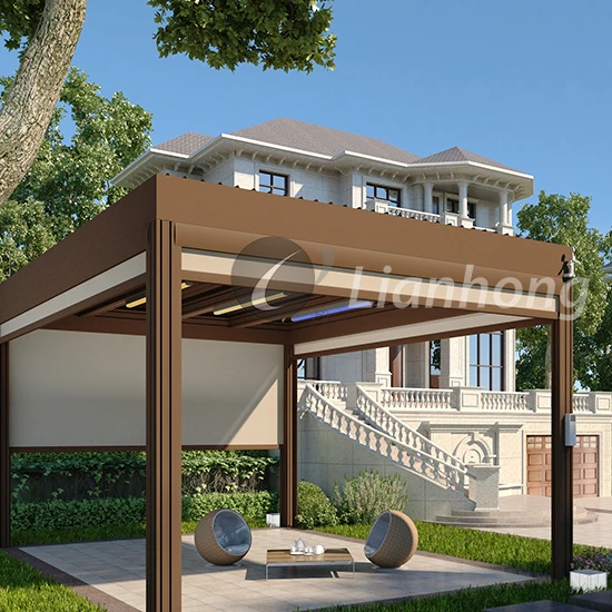 

Garden Personalized Color Auto Shading Outdoor Aluminum Rainproof Pavilion, Customized colors