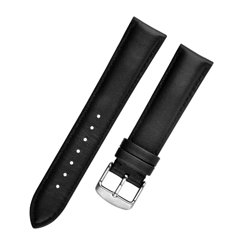 

Factory Sale Wholesale Unisex Plain Genuine Leather Watch Straps 2020 Quality Black Brown Bands Popular Watch Belts, Customized