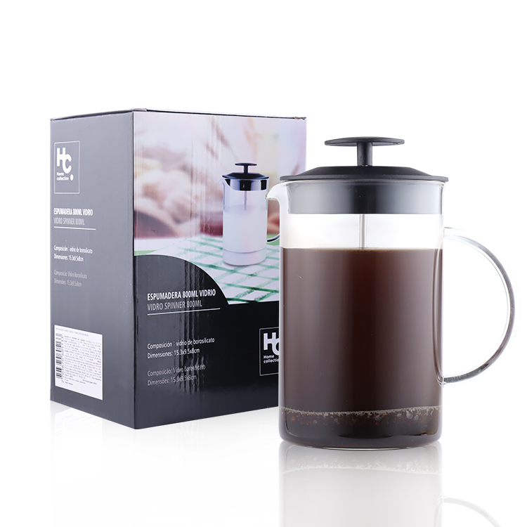 

Plastic Frame Coffee French Press Reusable Black Portable French Press Coffee Maker