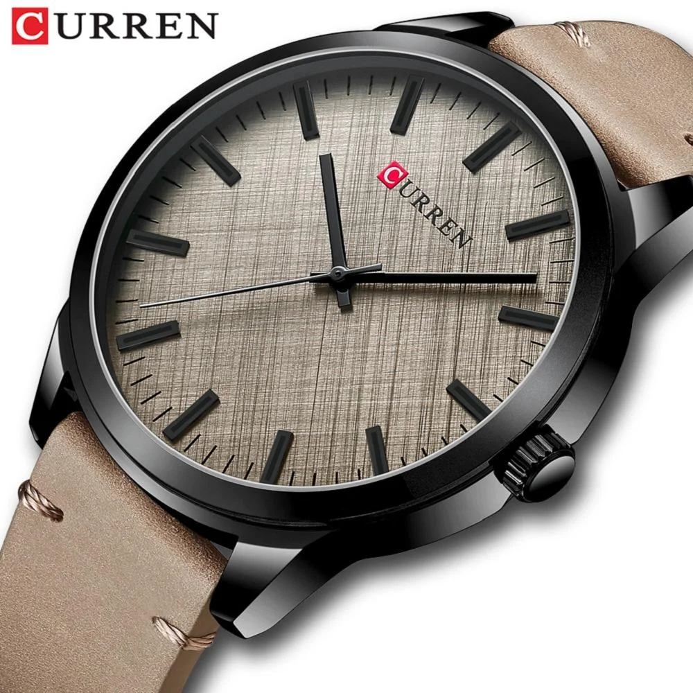

CURREN 8386 Fashion Casual Leather Wrist Watches Waterproof Sport Military Quartz Watch for Men Top Brand Analog Black Clock