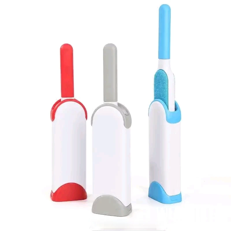 

Pet Hair Remover Sofa Clothes Cleaning Brush Reusable Dog Cat Fur Brush Portable Stick Wool Implement Clean Roller, Blue/grey/red