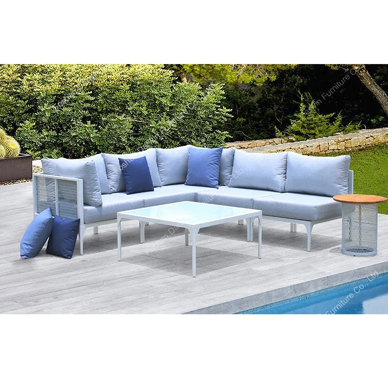 High End Powder Coated Aluminum Sofa Outdoor Garden Set With Aluminum