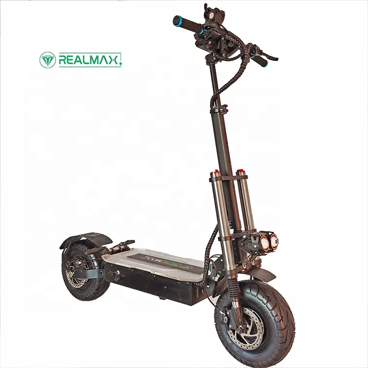 

2021 REALMAX foldable sx-13 60v 8000w 13 inch dual motor e electric scooter with seat, Black