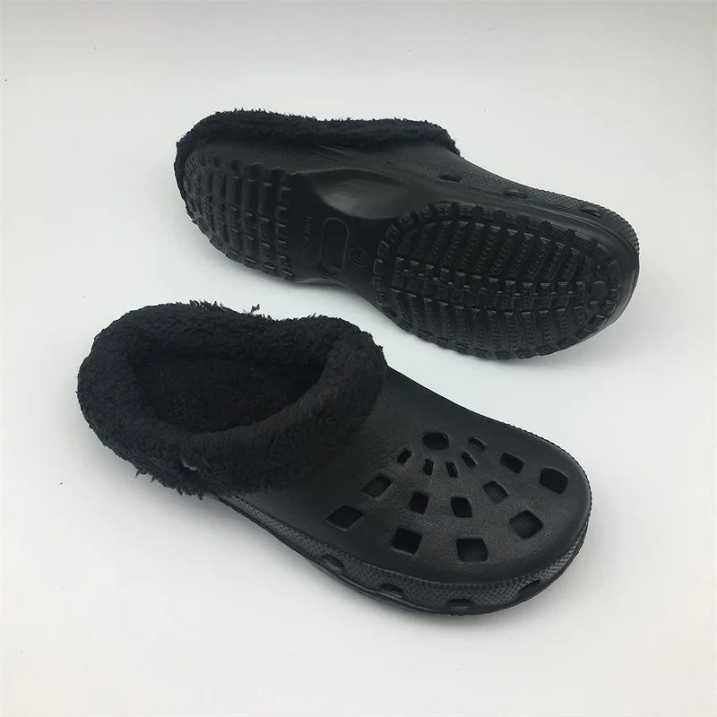 

Wholesale custom winter men and women couple casual warm cotton hole shoes