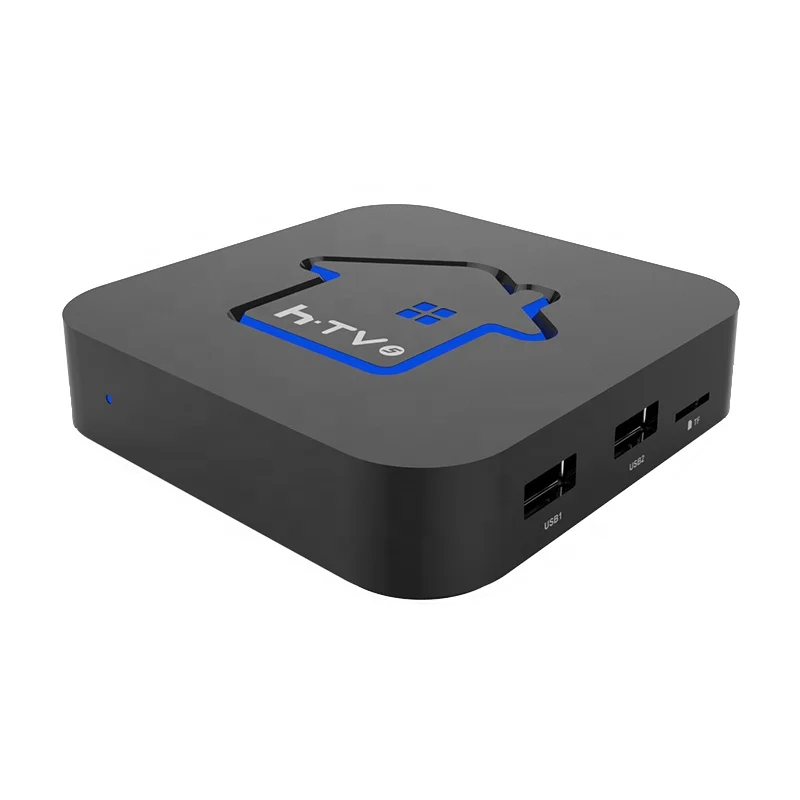 

HTV 6 Brazilian TV box with Android 7.1.1 Smart BOX TV Amlogic Quad - cord ARM A53 Portugal Brasil box, Black