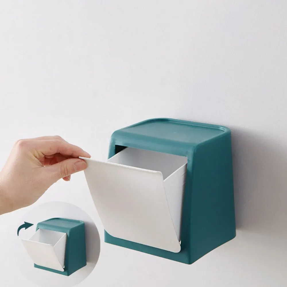 

Wall-mounted Automatic Rebound Garbage Storage Box Detachable Desktop Debris Sorting Box Household Storage Tools, As photo