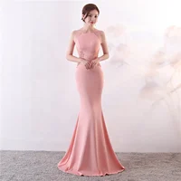 

926 # Evening Dress Female Banquet Host Elegant Five-colour club Party Dress wedding dress