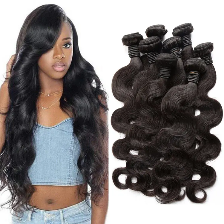 

50% OFF Wholesale Luxury Human Hair Natural Black Body Wave Hair Extension