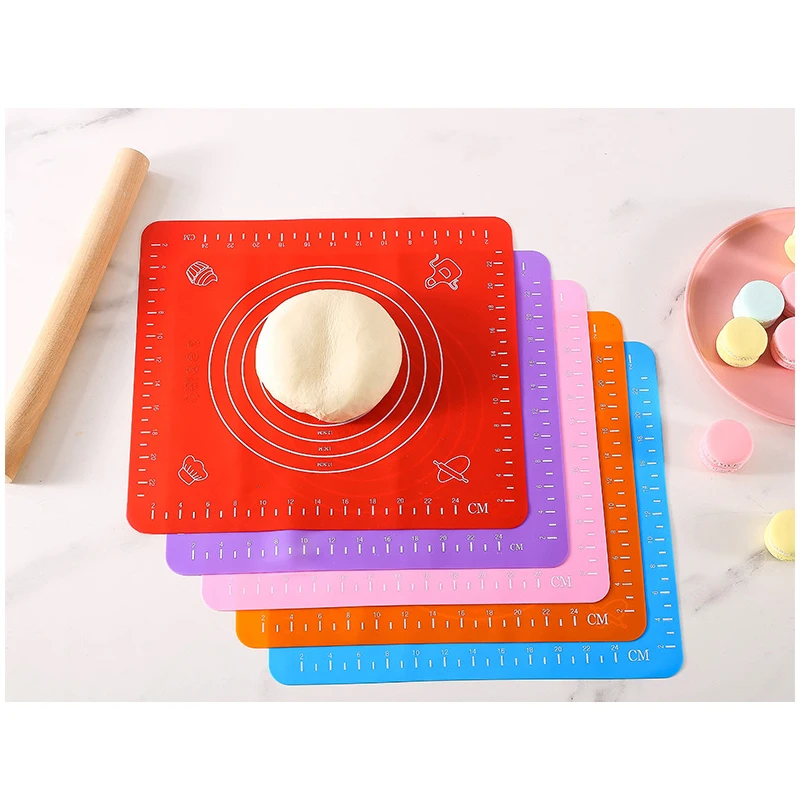 

Free Sample Baking Tools Multipurpose Dough Mat Bakeware Non Slip Reusable Silicone Baking Pastry Mat, Purple/red/blue/pink/custom