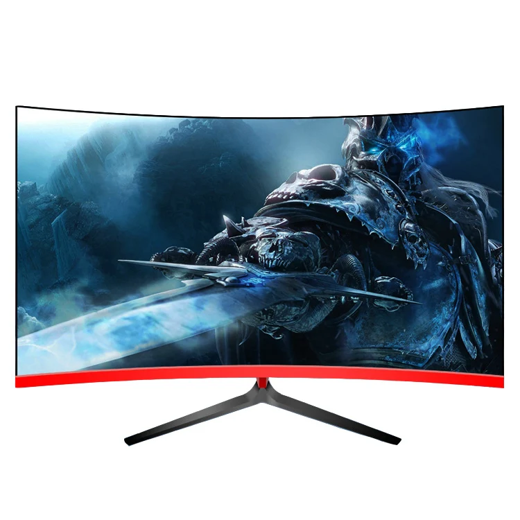 

large curved monitor gaming LED PC monitor computer, Black