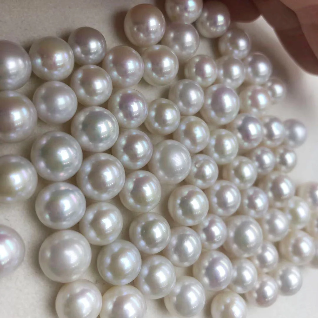 

LONGYAO big white pearl perfect round nature loose freshwater pearl after hole almost no flaw whole sale price