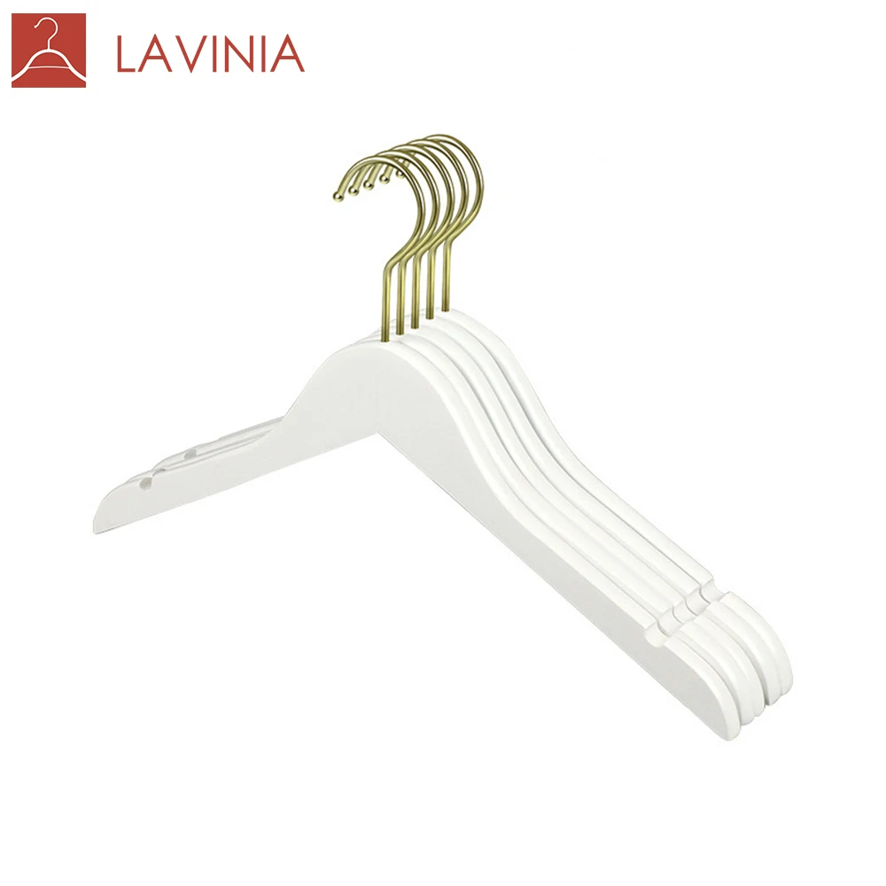 

Provide All Kinds of Fashion Brand White and Gold Baby Wooden Cloth Suit Hangers, Natural