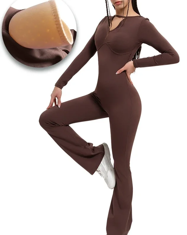 Bell Bottom Jumpsuit Yoga Fitness