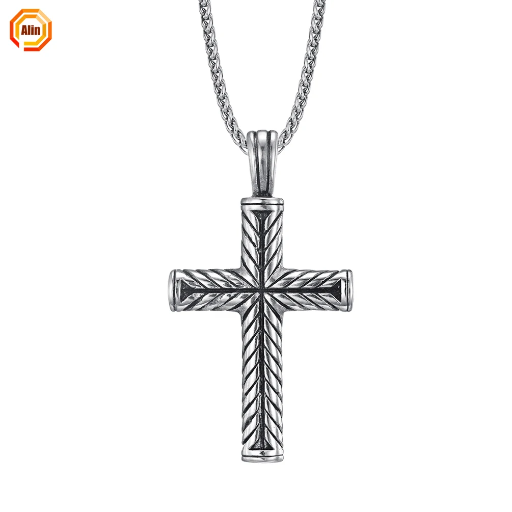 

Original design 2021 New Men's Stainless Steel Casting Cross Titanium Steel Pendant Punk Rock Men cross pendant for men
