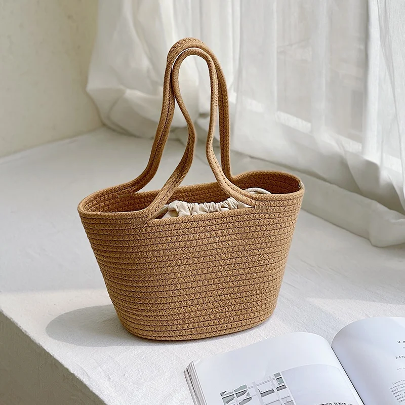 

Customized women bags creative fashion handbag personalized shoulder woven bag custom logo casual design bucket bag