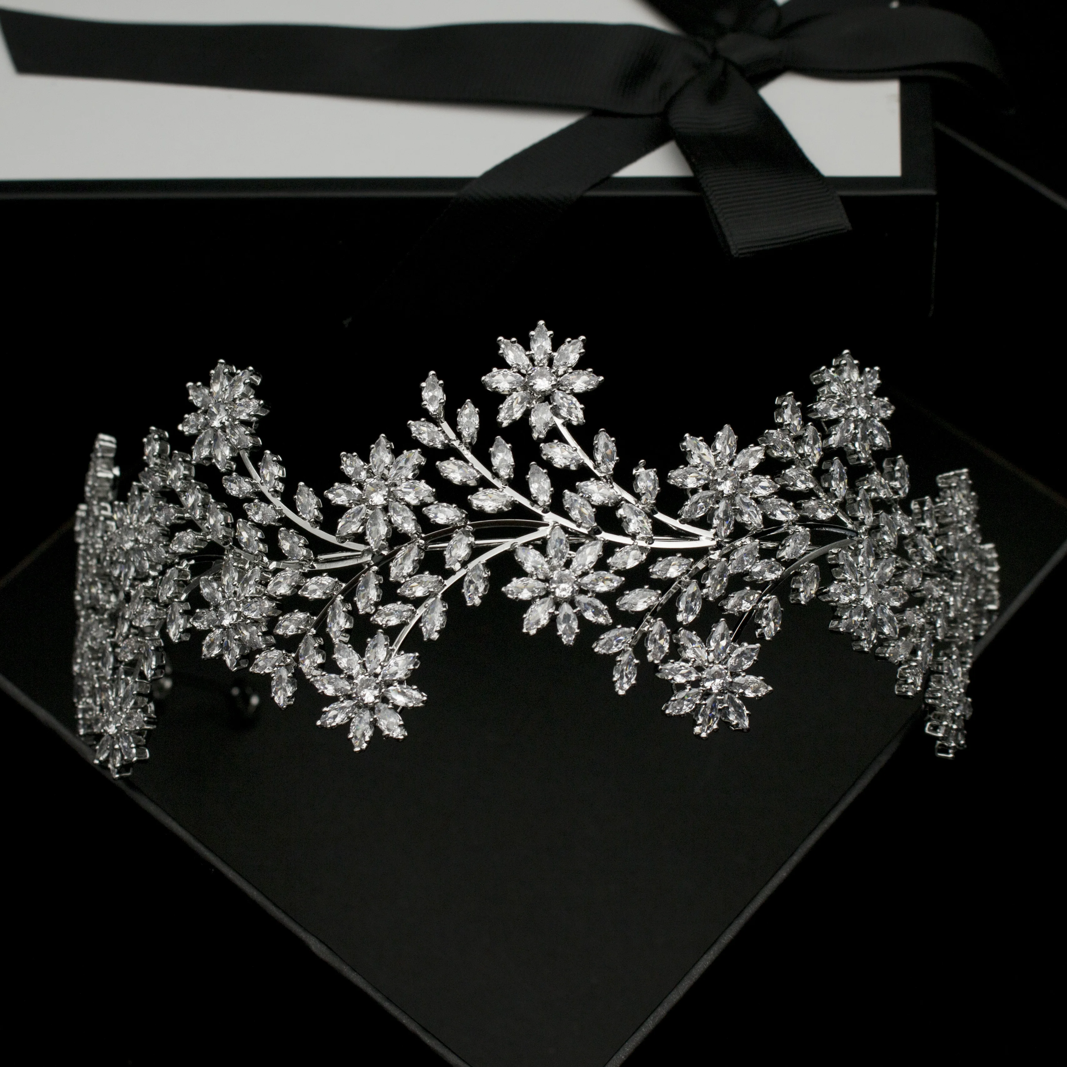 

GS0020 Best selling high quality silver shiny bridal wedding crystal headband, Sliver/gold