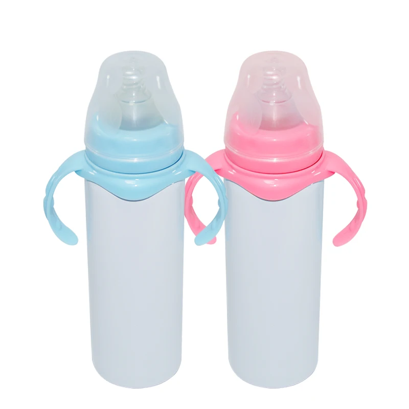 

Silicone Nipple 8oz 8 oz Sublimation Baby Feeding Bottles Insulated Straight Sublimation Blanks Baby Bottle for sublimation, Blank