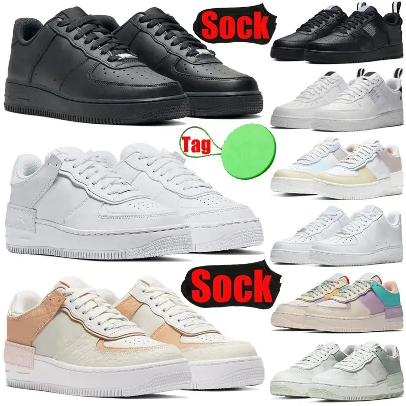 

Fashion running shoes for mens womens triple black white 1s low ones men af1 sneakers trainers sports runners size 36-45