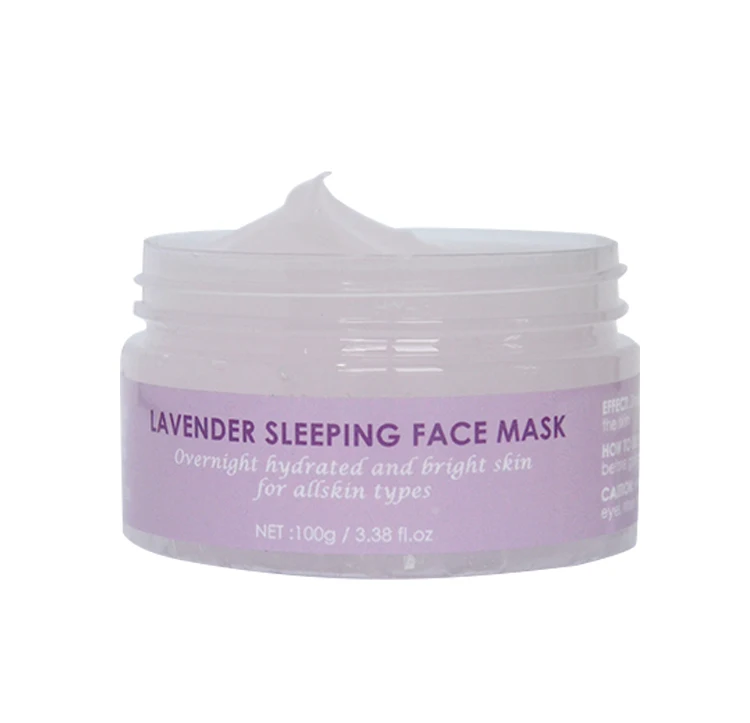 

Free Sample Lavender Moisturizing Sleep Face Mask Gel Customized Package Adults MUD OEM/ODM Private Label Best Beauty