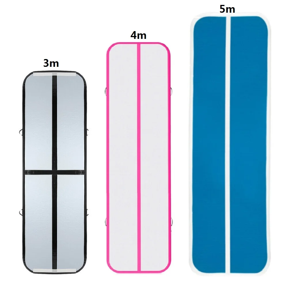 

3m/4m/5m/6m/8m/10m/12m/15m AirTrack factory gym equipment home fitness gymnastics floor tumbling mat inflatable air track, Pink/blue/gray or customized