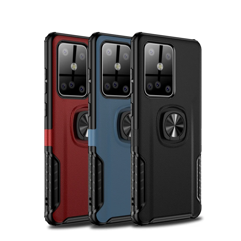Viseaon 2020 Hard Hybrid Armor Rugged Cell Phone Cover Case For Samsung Galaxy S20 Plus Case Double Protective With Kickstand