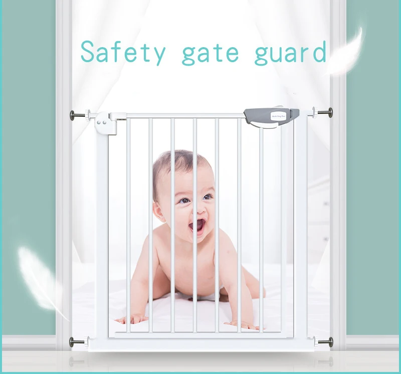 

Baby Safety Gate Baby Safety Fence Pet Gate Double Way safety gates, White