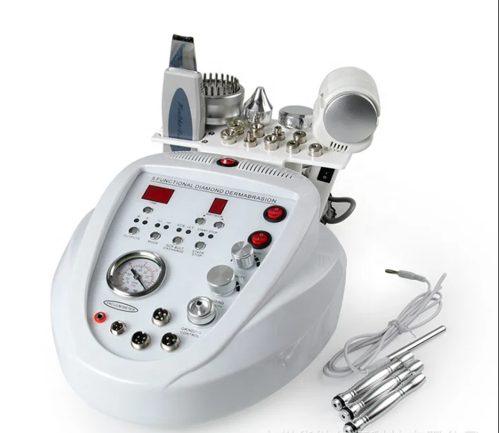 

Portable Microdermabrasion 5 In 1 Diamond Dermabrasion Skin Scrubber Ultrasound Hot And Cold Facial Beauty Machine