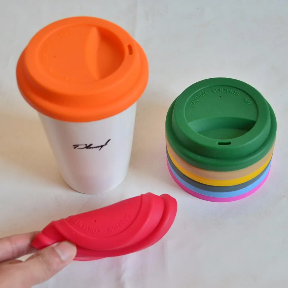 

Mikenda silicone sleeve for Ceramic coffee mug lid Silicone Anti-dust Glass Cover Coffee Mug Suction Seal Lid