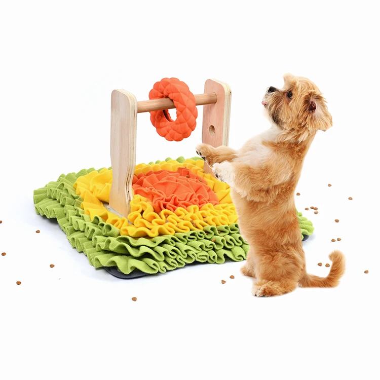 

Wholesale hot selling pet dog interactive training fun toy dogs feeding snuffle mat pet sniffing pads, Orange