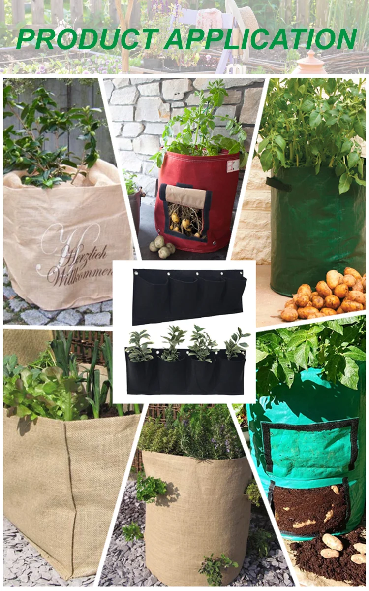 Wholesale Strawberry Planting Bag Biodegradable Felt Grow Plant Nursery