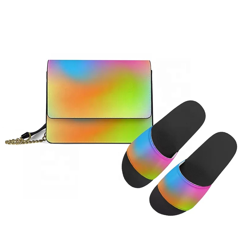 

2021 Tie-dye Handbags Sets New Messenger Bag Matching Shoe And Purse Set Women Wholesale