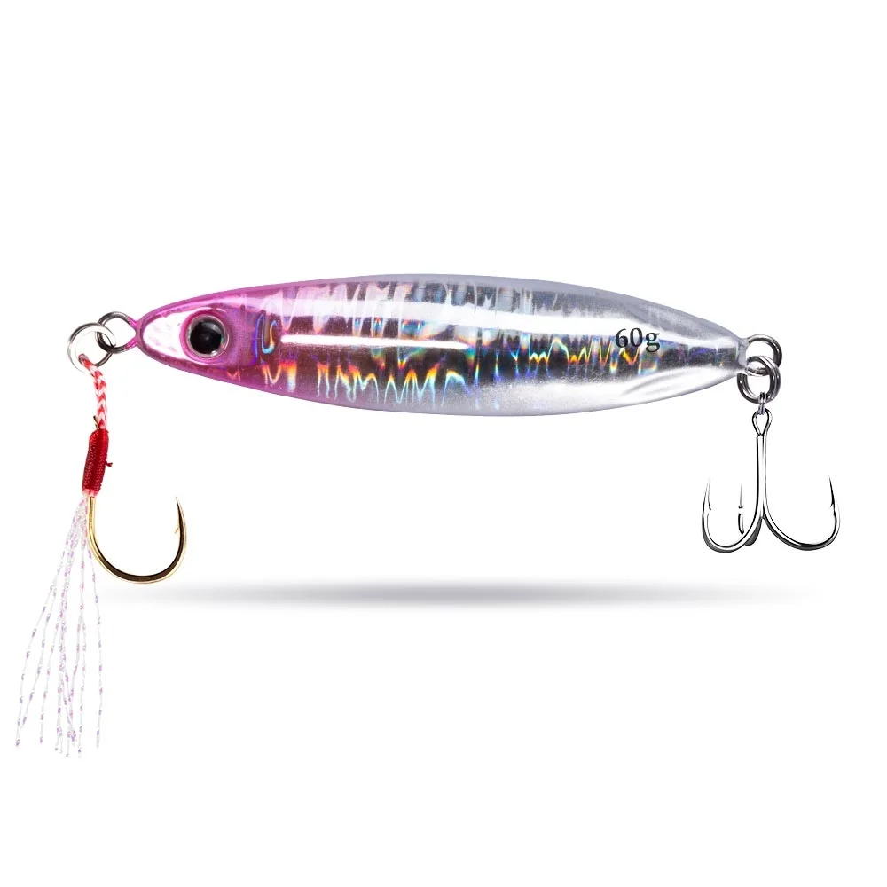 

Bassmaster new arrival Artificial slow jigging lure 3D holographic eyes metal lure pesca jig lure free sample
