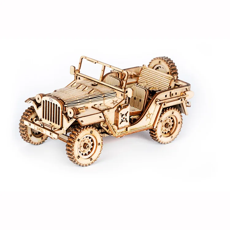 

CPC Certificated Robotime Rokr Wood Car Jigsaw MC701 Diy 3D Wooden Mechanical Vehicle Puzzle Gift Toys