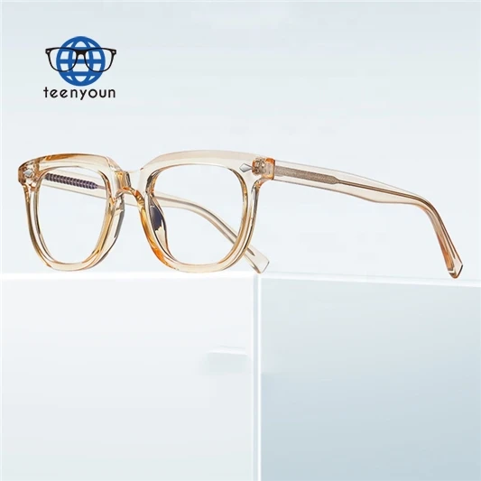 

Teenyoun Eyewear Fashion Korean Style Shades Insert Cp Legs Eye Glasses Women Men Square Anti Blue Ray Frame Eyeglass