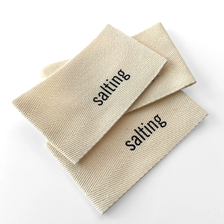 

Custom Cheap Private Printed Logo Cotton Twill GarmentLabels For Socks Panties Wedding Dress, Custom,limited12 colors