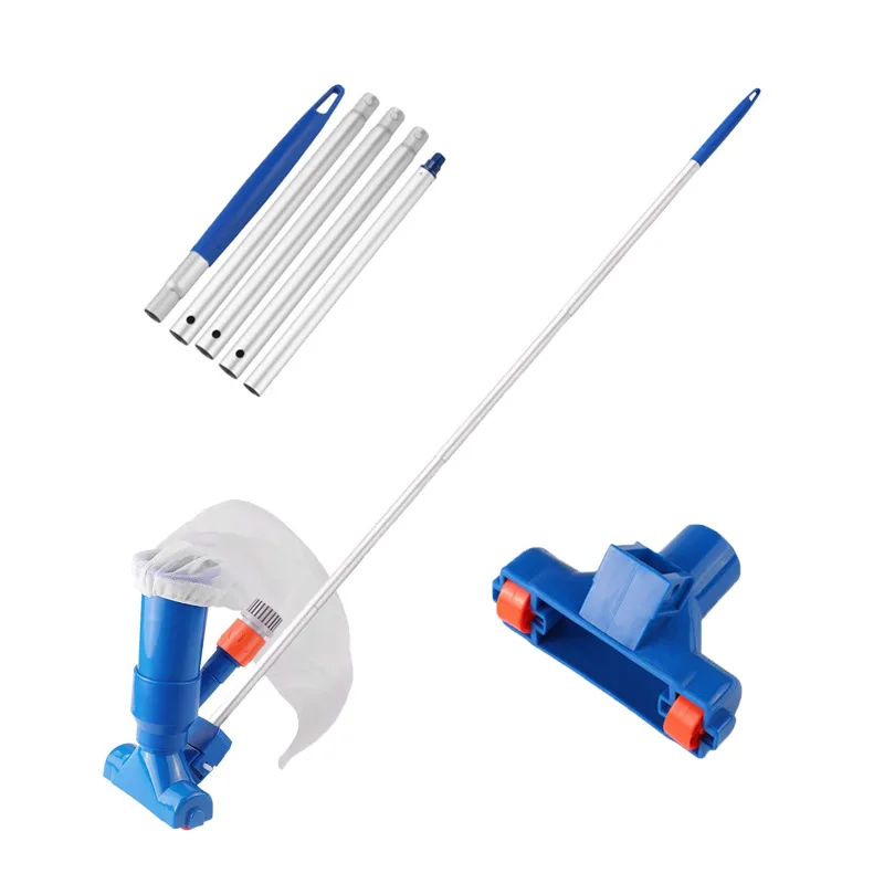 

EE010 Telescopic Pool Cleaning Tools Pool Ground Tub Pond Water Trash Grabber Swimming Pool Jet Vacuum Filter Cleaner Set, Blue