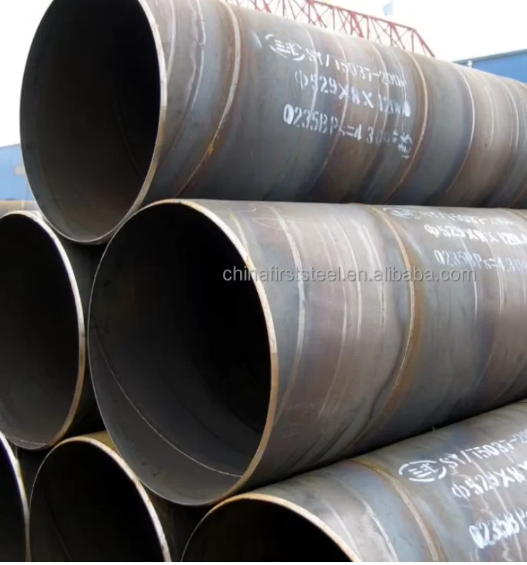 Large Diameter S235JR S275JR Spiral Welded Steel Pipe Different Wall Thickness