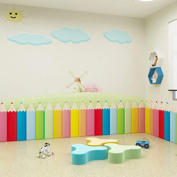 Ecofriendly High Dense Sponge Pu Safety Wall Padding For Children