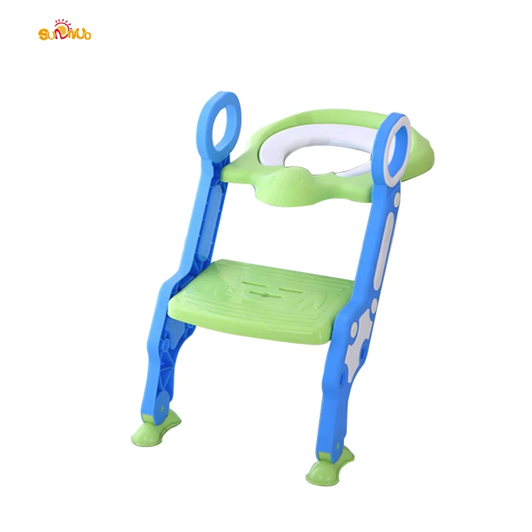 

New Plastic Toilet Training Step Stool Baby Potty Seat with Ladder, Picture