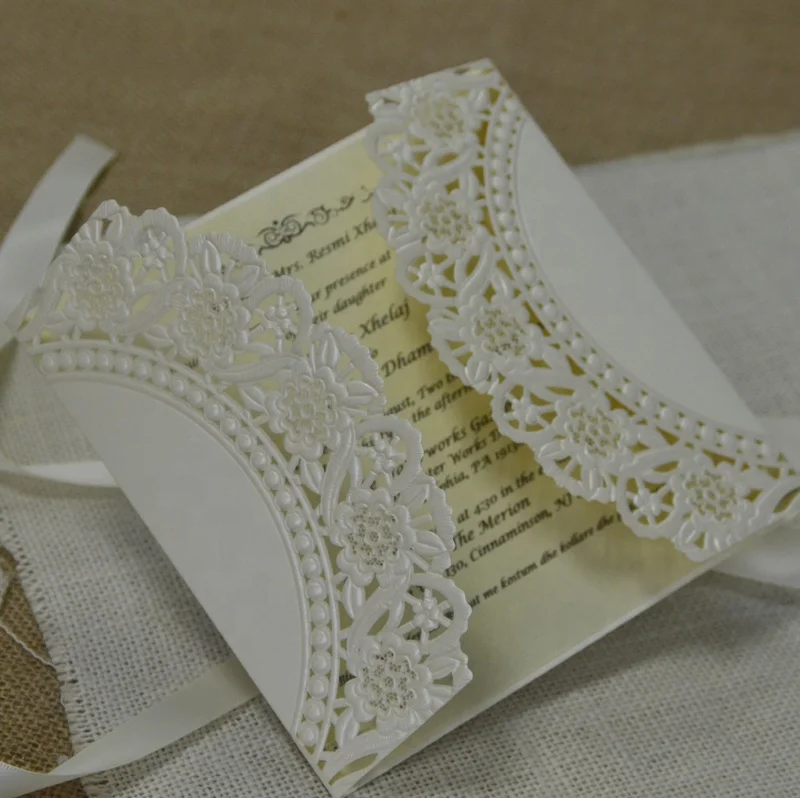 
Wholesale multi color square laser cut foil wedding invitations 