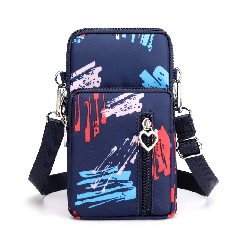 

Girls sumlimation printed small mobile phone bag case pouch cross body purse shoulder bag with adjustable strap, Candy colors