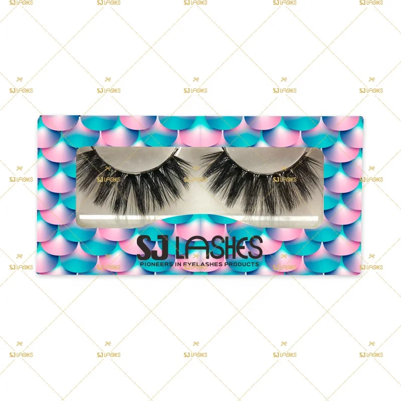 

Hand Made Wholesale FREE SHIPPING False Eyelash Box Packaging Mink 3D Eyelash, Natural black